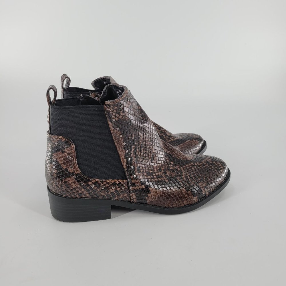 Steve Madden Girls Snakeskin Ankle Boots Brown Size Big Girls 5